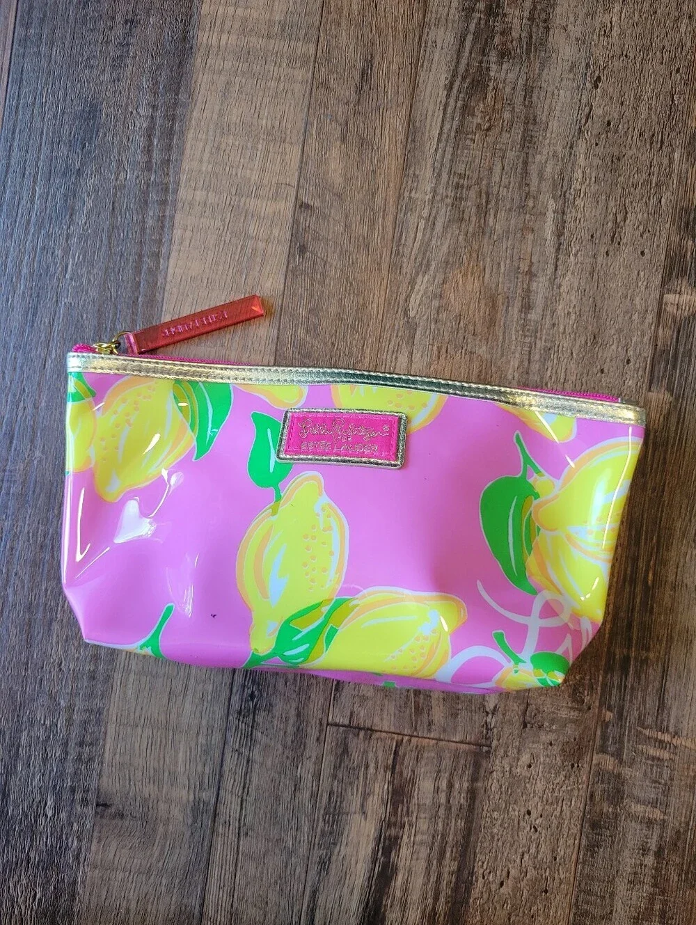 Lilly Pulitzer For Estee Lauder Lemon Print Cosmetic Bag